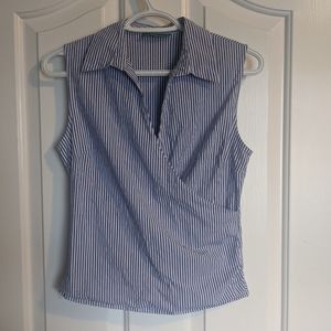 Vintage La Redoute sleeveless wrap shirt